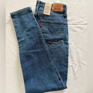 NWT Levi's 721 Women's High-Rise Skinny Destroyed Blue Jeans Sz 8M/29W 30L